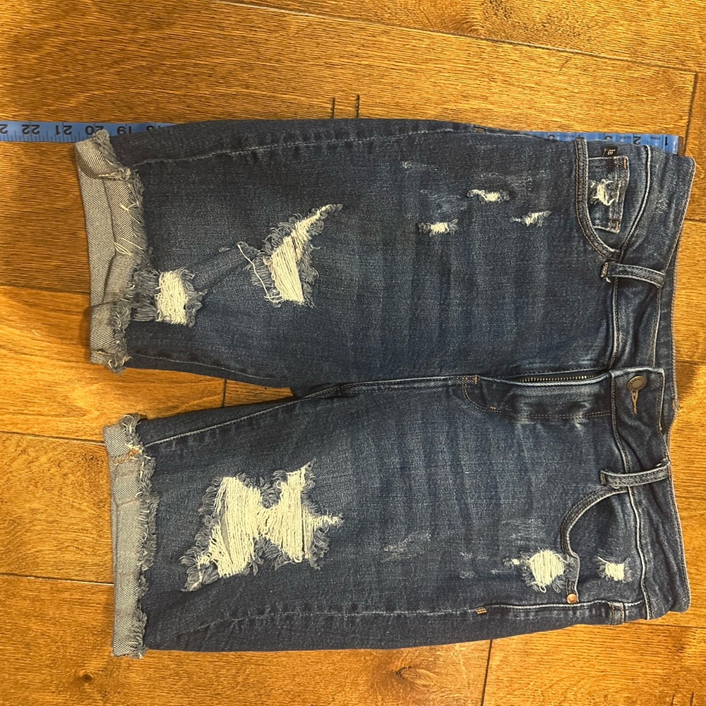 Judy Blue Distressed Jean Shorts in Blue - Picture 6 of 6